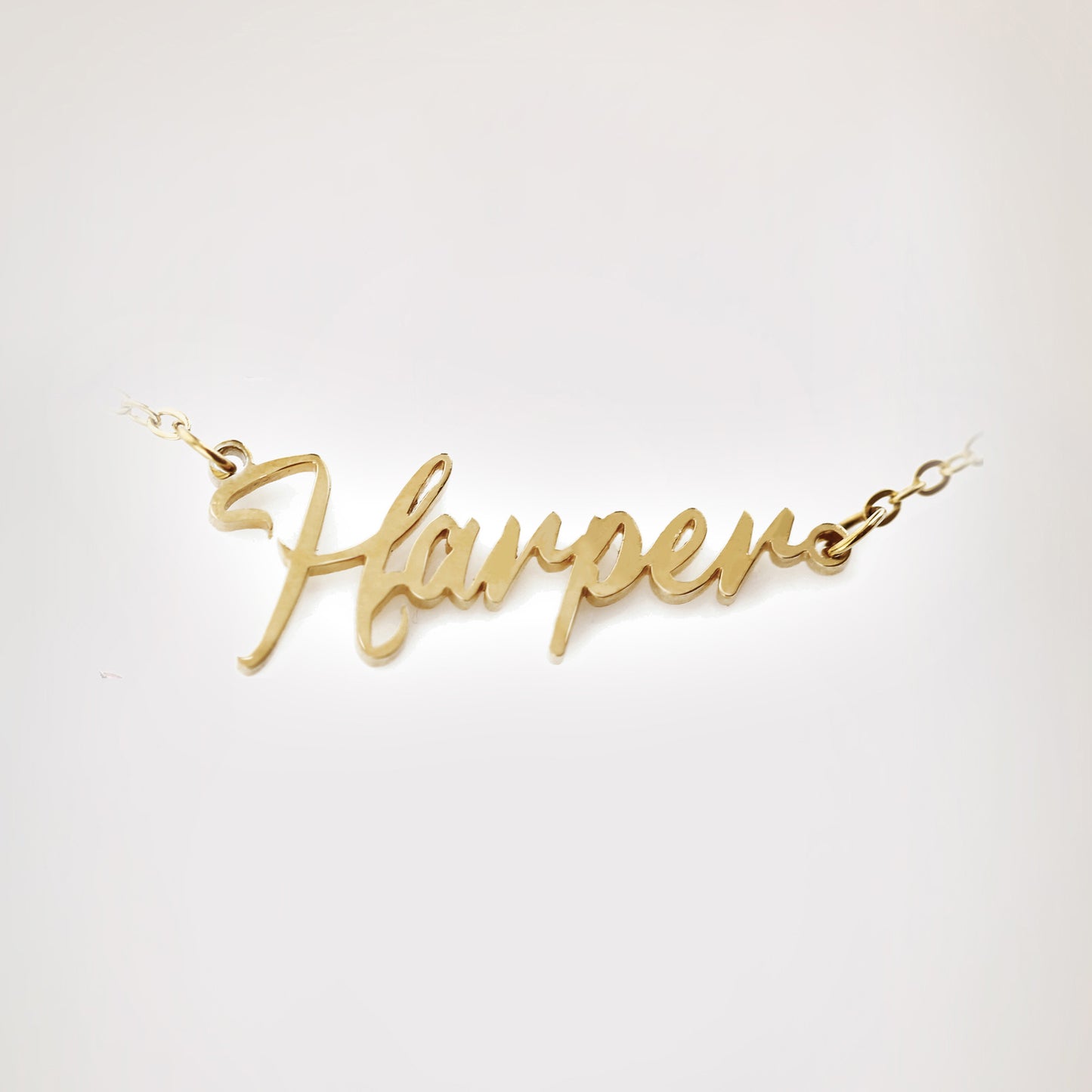 18k gold plated necklace with customisable name