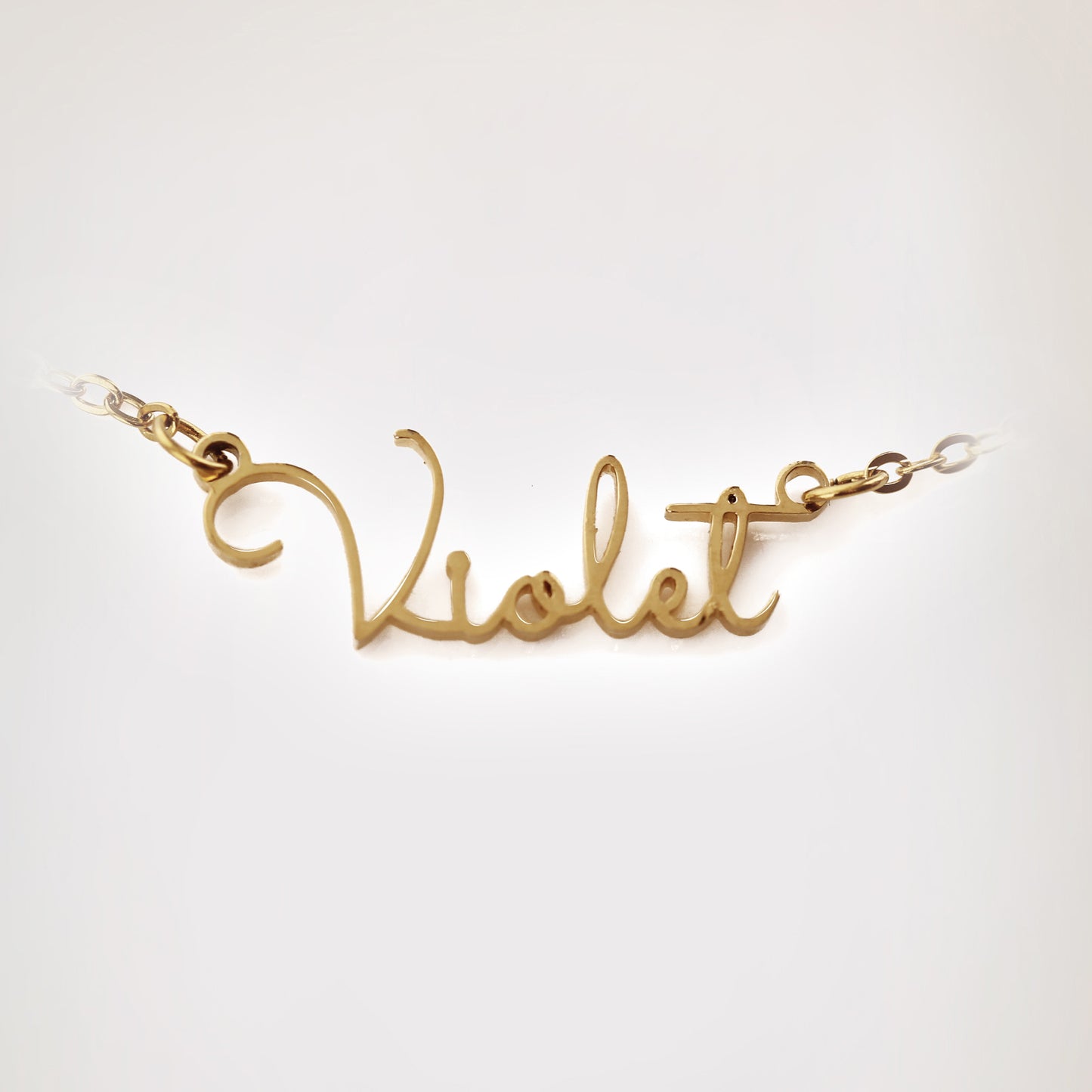18k gold plated necklace with customisable name