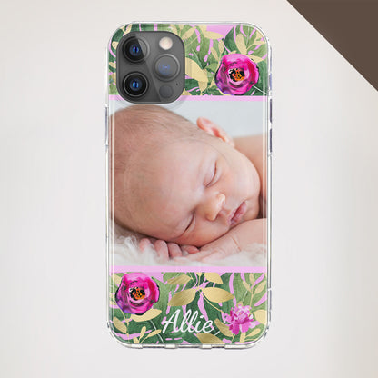 Pink Flower Photo Phone Case