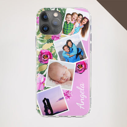 Pink Flower Photo Collage Phone Case
