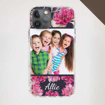 Purple Flower Photo Phone Case