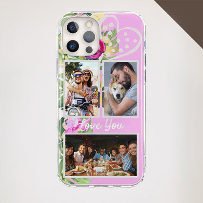 Pink Flower Photo Collage Phone Case