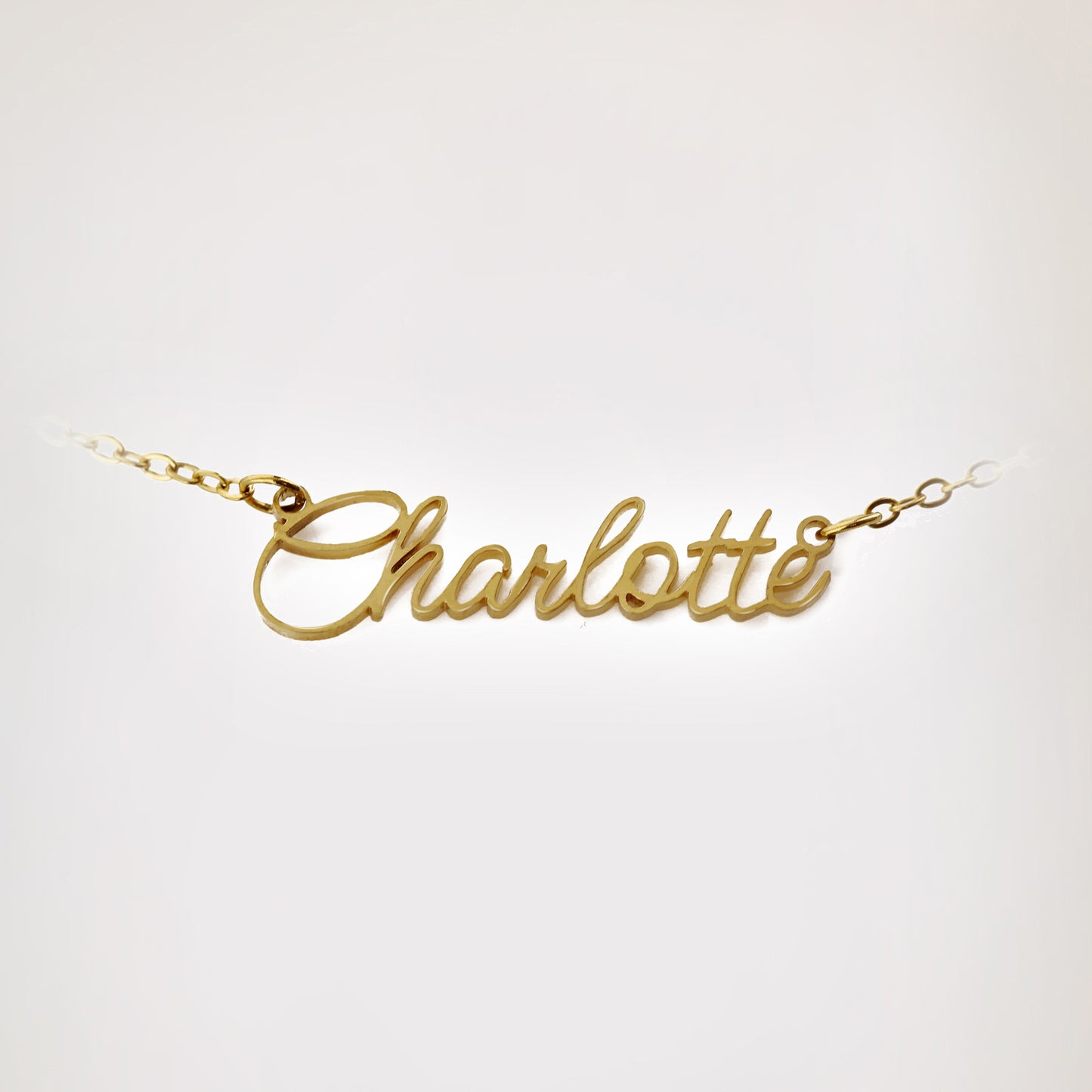 18k gold plated necklace with customisable name