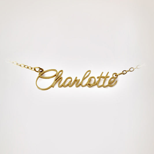 18k gold plated necklace with customisable name