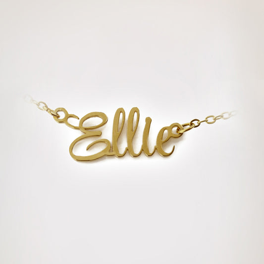 18k gold plated necklace with customisable name