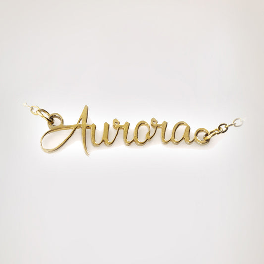 18k gold plated necklace with customisable name