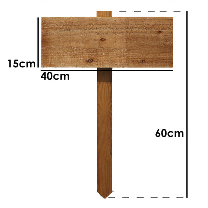 Personalised Wooden Board Garden Sign Customised With Text