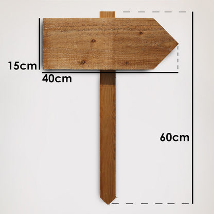 Personalised Wooden Arrow Garden Sign