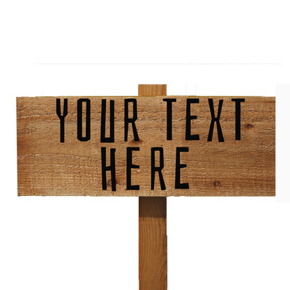 Personalised Wooden Board Garden Sign Customised With Text